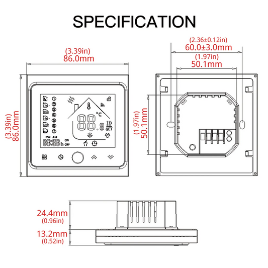 MOES WiFi Smart Water/Electric Floor Heating Thermostat